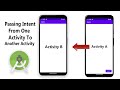 Passing intent from one activity to another activity in android studio