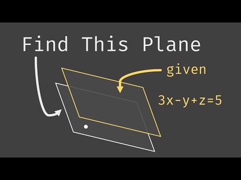 Video: How To Draw A Plane Parallel To A Given One