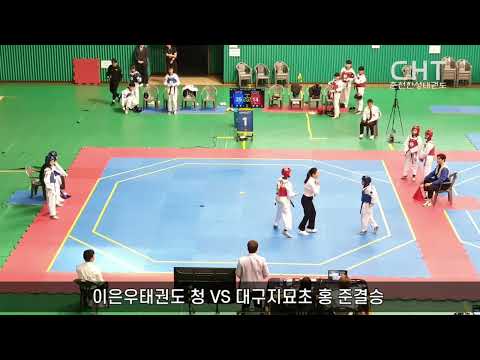 이은우태권도 VS 대구지묘초 준결승 한라부 단체전 231025 초등연맹회장기 사천