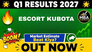Escort Q1 Results 2027 Escort Results Today Escort Share Latest News Today Escort Share kubota