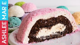 GIGANTIC Hostess Sno Ball cake - copycat recipe (snack size too) - with guests The Adventures of 7