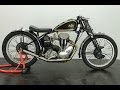 Ajs model 3822 racer 1938 350cc  vintage motorcycle  start up