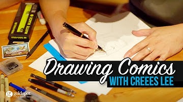 Strips tekenen met een Pilot Falcon flexibele penpunt vulpen, interview met Creees Lee