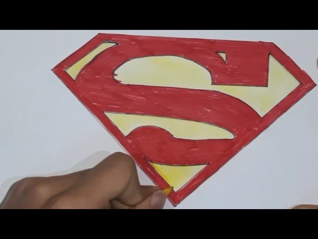 تعلم رسم لوجو سوبرمان Youtube