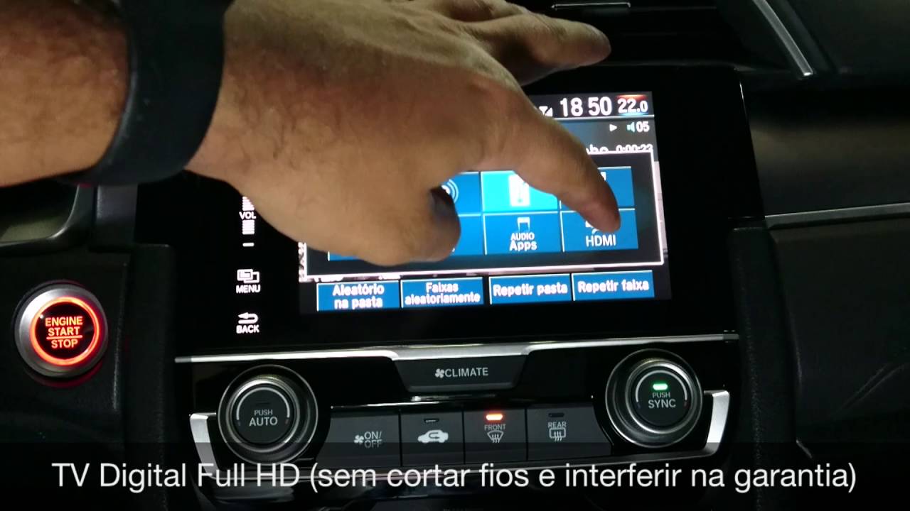 Honda Civic Tuning (geração 10) - Desbloqueio de imagem em movimento + Sintonizador de TV FULL HD