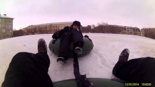 Горка на Фрунзе г.Новотроицк спуск с экшен камерой Горка на Фрунзе г.Новотроицк спуск с экшен камерой