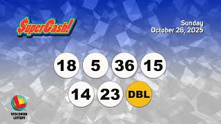 Wisconsin Lottery Evening Draw 10/26/2025