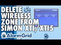 Deleting a Wireless Zone from a Simon XTi or Simon XTi-5