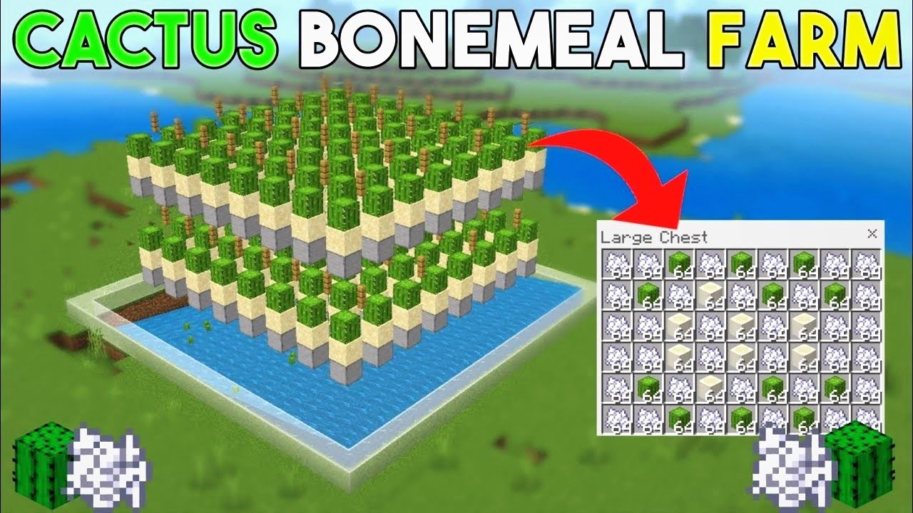 (NEW) 1.19 CACTUS BONEMEAL FARM IN MINECRAFT BEDROCK  (MCPE/XBOX/CONSOLE/NINTENDO)|| Mishra Gaming