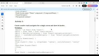 Famous Create Native Stack navigator, Navigation Container Activity 1 and Activity 2 Wealth