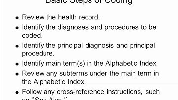 ICD-9-CM Basic Steps of Coding