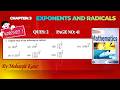 WS-1 Q2 | Exponents and Radicals | Class 8 | Express exponential form into radical form | Page no 41