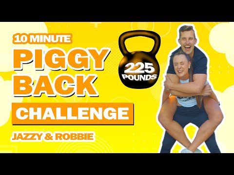 I carried my 225 pound boyfriend for 10 mins! #PIGGYBACK #CHALLENGE #COUPLE