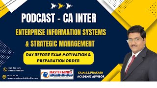 P1195 | English | Podcast | CA Inter| EIS & SM | Day before exam motivation and order of preparation
