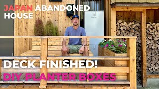 Japanese Abandoned House Renovation #16 | Deck Finished! DIY Planter Boxes