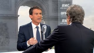 Manuel Valls sur BFMTV: "Je ne suis pas dans un combat contre la CGT"
