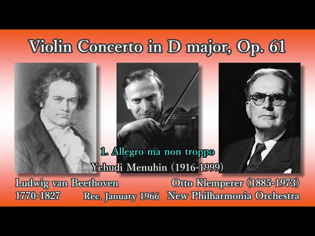 Beethoven: Violin Concerto, Menuhin & Klemperer (1966
