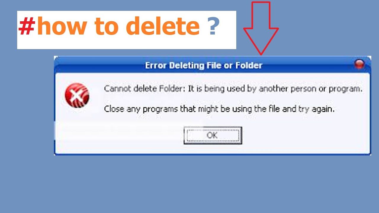 How to delete file in used by another program in Windows CMD - YouTube