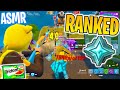 ASMR Gaming 🤩 Fortnite Ranked Platinum! Gum Chewing 🎮🎧 Controller Sounds + Cozy Whispering 😴💤