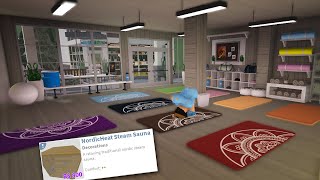 BUILDING A YOGA STUDIO IN BLOXBURG with a SAUNA AND NEW GYM ITEMS