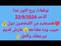 برج الثور غدا الاحد 22 9 2024 هتستفيد من الشخصين دول حبيب وده مفتاحه عارض قديم بيرجعلك والحل برج الثور غدا الاحد 22 9 2024 هتستفيد من الشخصين دول حبيب وده مفتاحه عارض قديم بيرجعلك والحل