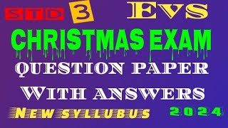 class3 EVS Christmas Exam Question paper | class3 evs annual exam 2025| class3 evs
