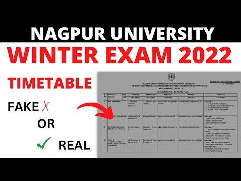 RTMNU Winter Exam Timetable 2022 | Nagpur University Winter Exam Updates