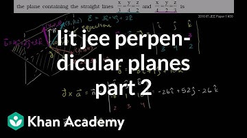 IIT JEE Perpendicular Plane (part 2)