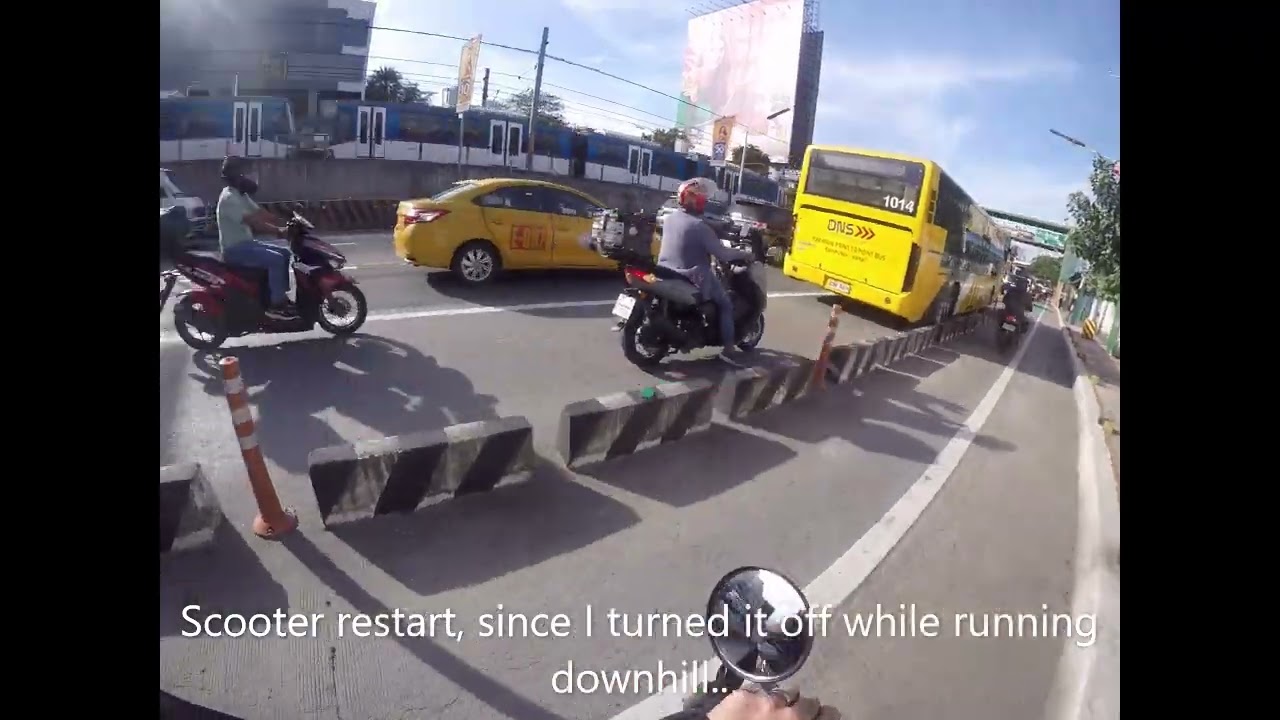 Riding a Mi E-Scooter at EDSA (Ortigas to Makati) - 2xSpeed Playback