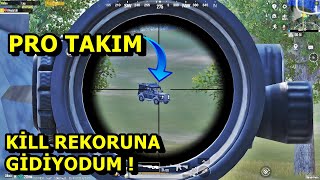 PRO TAKIMA DENK GELDİM ! KİLL REKORUNA GİDİYODUM SOLO VS SQUAD PUBG MOBİLE