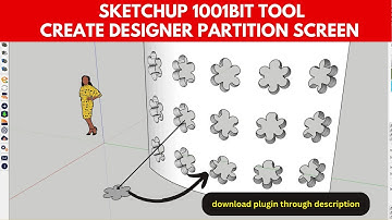sketchup tutorial / 1001bit tool tutorial / how to create designer partition screen / 1001bit tool