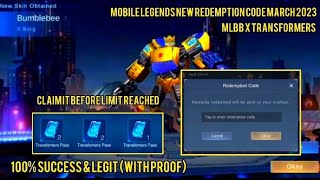 mobile Legends Redeem codes March 31 2023 - MLBB Transformer Bumblebee! gets this code now!