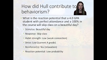 History of Psychology - Lecture 11 - Part 3 - Clark Hull