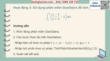 Giáo án PowerPoint Bài 2: Minh hoạ và tính tích phân bằng... | GA điện tử Toán 12 chân trời sáng tạo