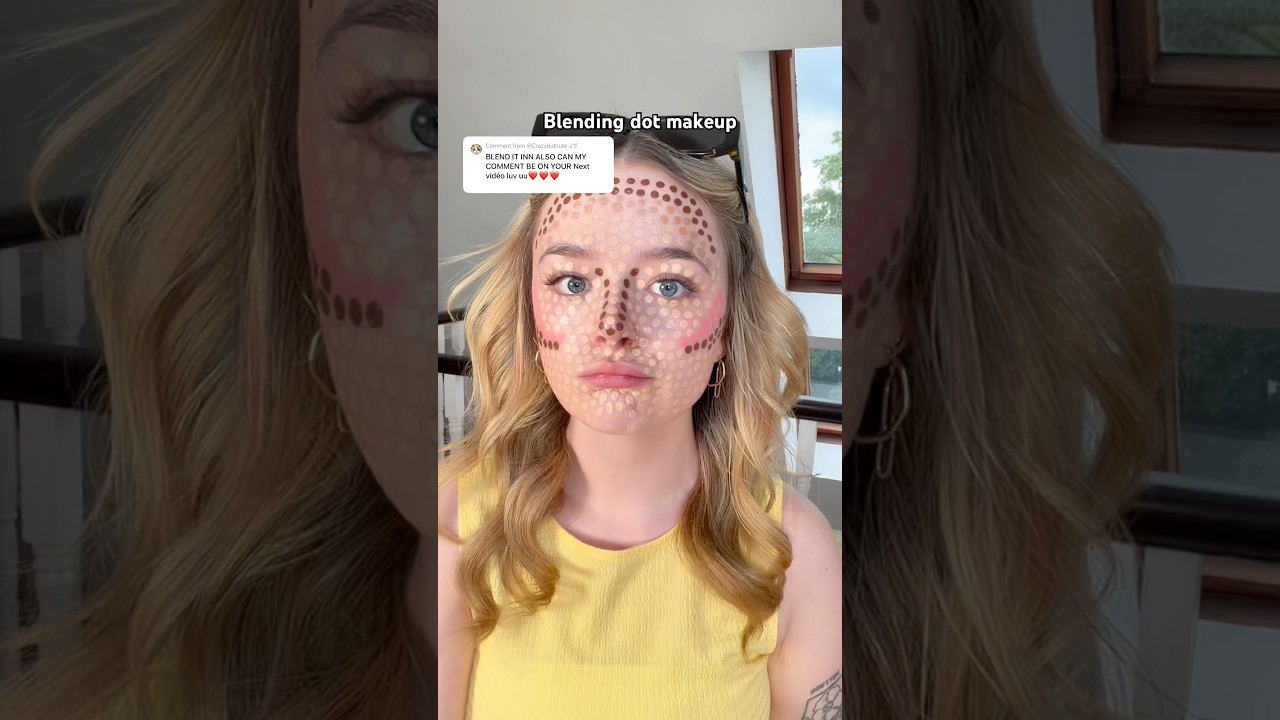 BLENDING DOT MAKEUP 🫪🫪 #stopmotion #skincare #makeup