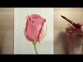 How to Draw and Paint a Red Rose with Watercolors