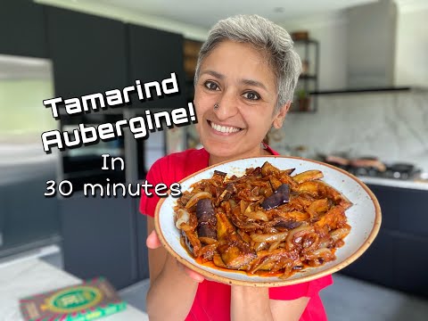 TAMARIND AUBERGINE CURRY in 30 minutes  Vegan aubergine recipe  Food with Chetna