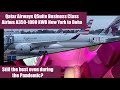 Pandemic Luxury Travel: Qatar Airways QSuite Business Class Airbus A350-1000 New York to Doha