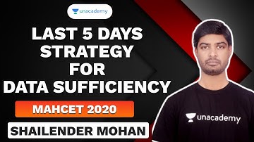 Last 5 days Strategy for Data Sufficiency for MAHCET 2020 by Shailender Mohan