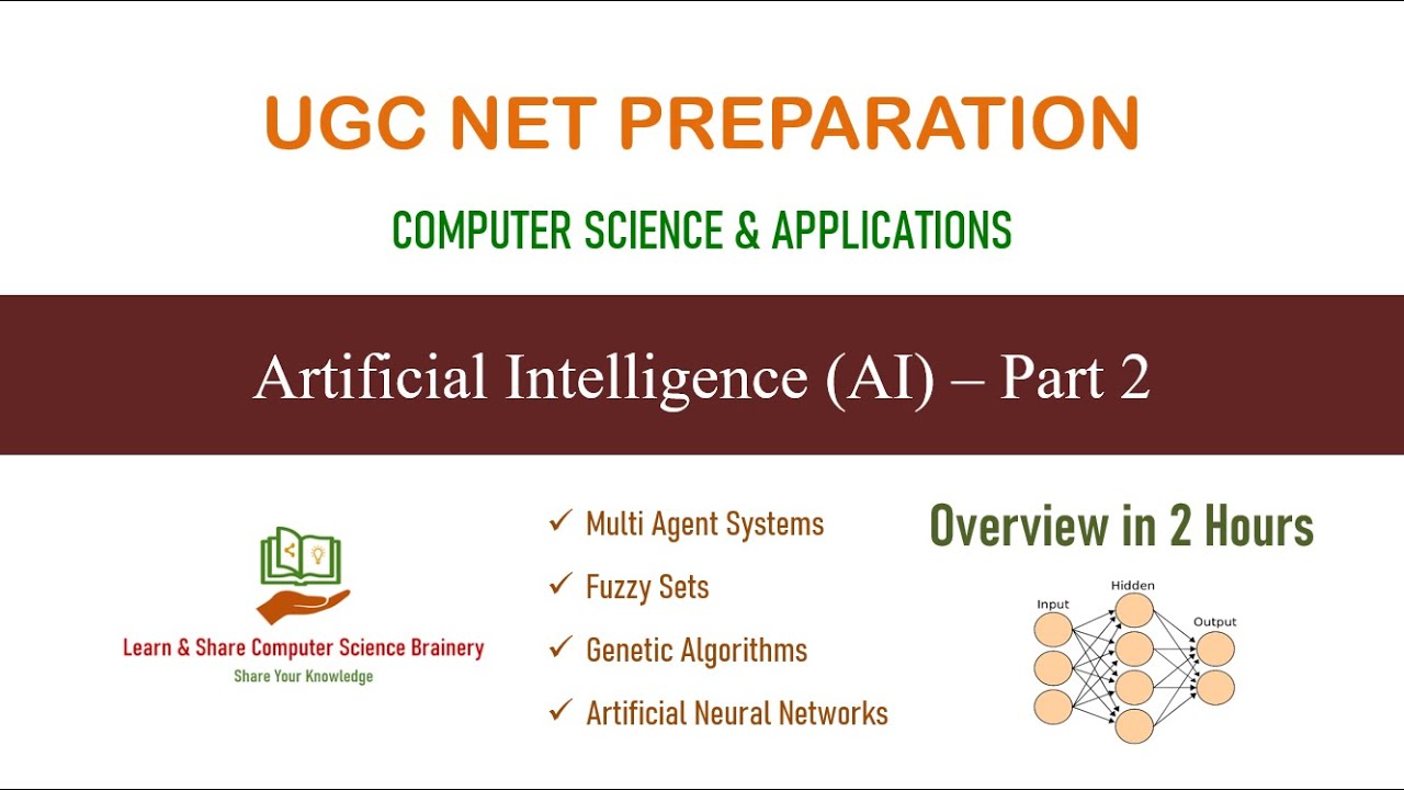 Artificial Intelligence - Part 2 - Overview in Tamil | UGC NET Computer Science Unit 10 Outline