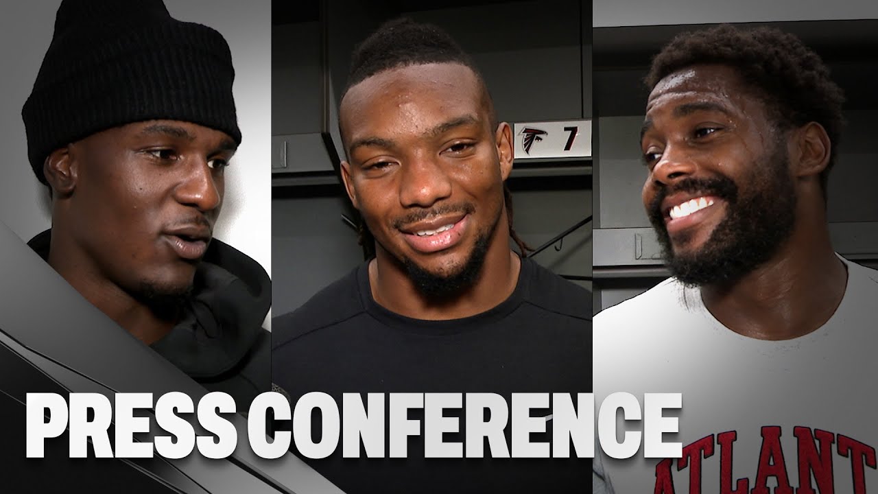 Bijan Robinson & others on the Atlanta Falcons Week 12 win at New Orleans | Press Conference