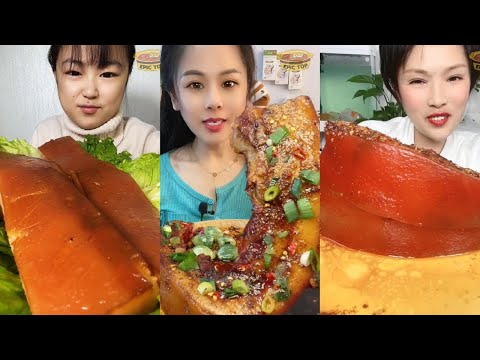 ASMR | Chinese People Eat Braised Pork Belly Chinese Mukbang #014 | Eating Pop