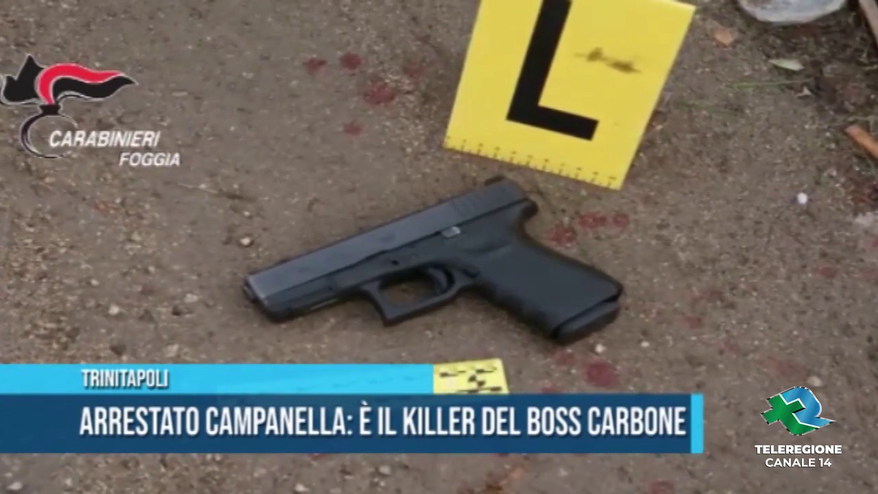 TRINITAPOLI Arrestato Campanella  è il killer del boss Carbone TG TELEREGIONE 18 03 2020