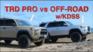My lifted 4runner part 3: trd pro vs off-road w/kdss bottom line: is
the clear winner for handling, both on/off road. wins co...
