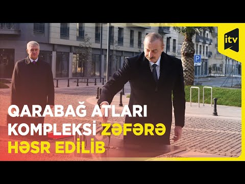 Prezident İlham Əliyev Bakı Ağ Şəhər Qarabağ Atları Kompleksinin təməlini qoydu