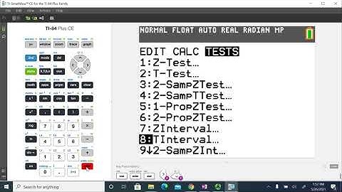 Confidence Interval for One Population Mean Using the TI 84