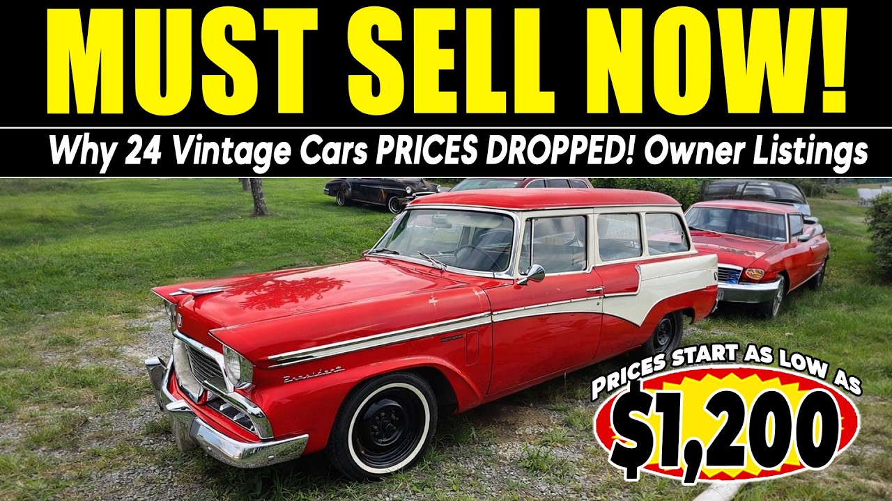 Why Are Prices So Low? These 24 Vintage Cars Just Got Cheaper! YouTube
