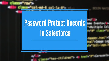 Password Protect Records in Salesforce