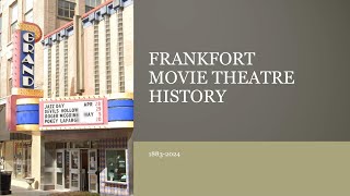 Frankfort, Kentucky movie theatre and drive-in history