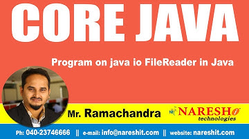 Core Java Tutorials | Program on java io FileReader in Java | Mr.Ramchandra